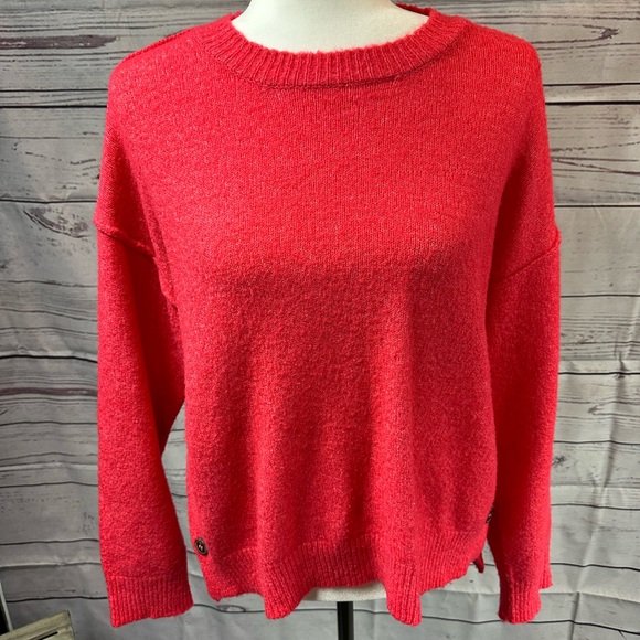 Moral Fiber Hot Pink Crewneck Sweater - M - Picture 3 of 8